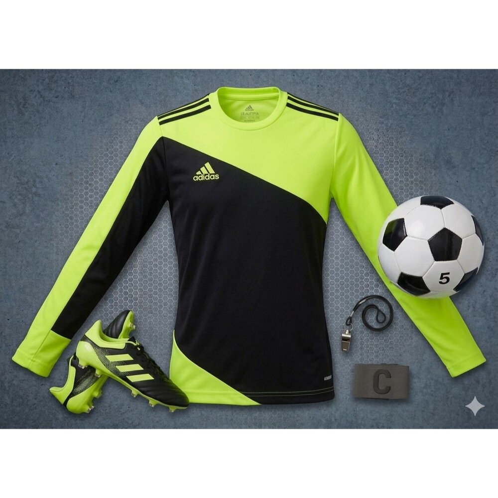 Adidas Squadra 21 Youth L 13-14Y Soccer Goalkeeper Shirt Padded Elbow Long Slv